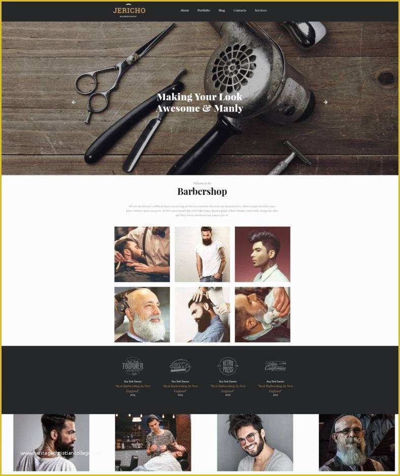 Free Barber Shop Website Template Of Barber Shop Website Templates &amp; themes