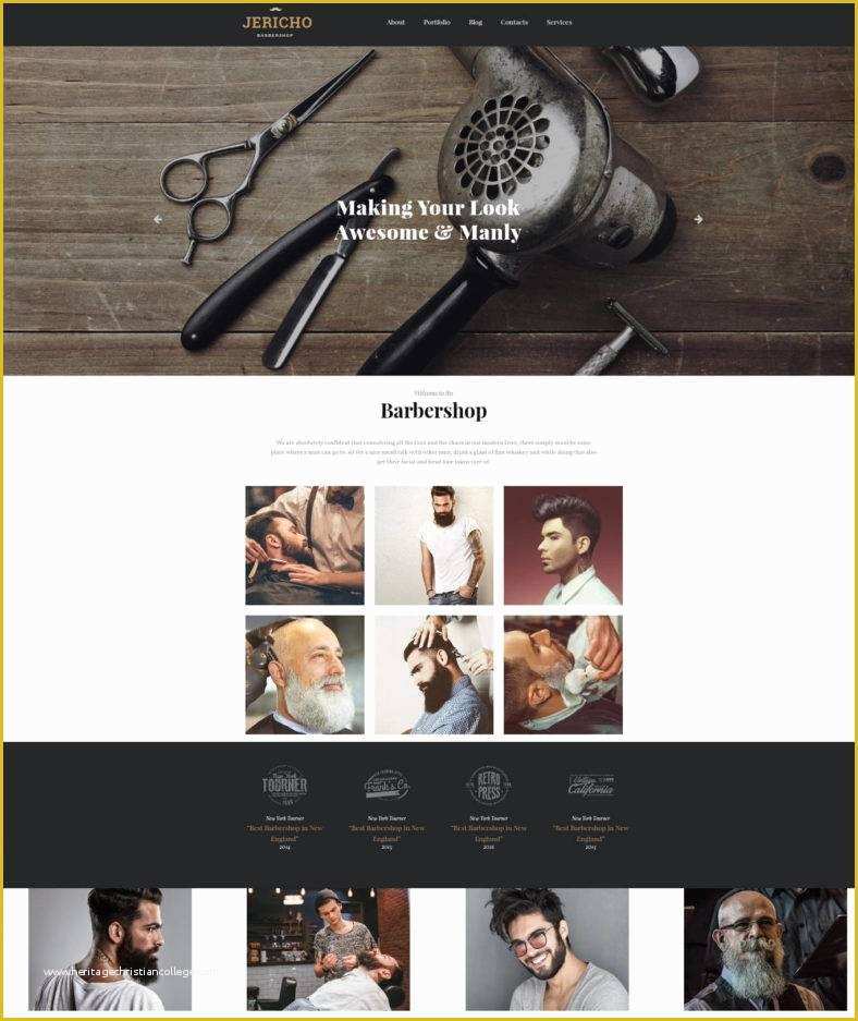 Free Barber Shop Website Template Of Barber Shop Website Templates & themes