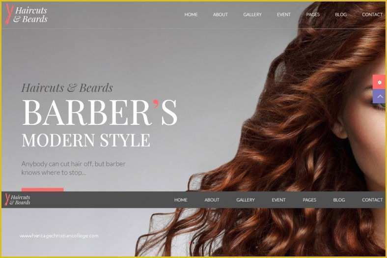 Free Barber Shop Website Template Of Barber Shop Website Templates & themes