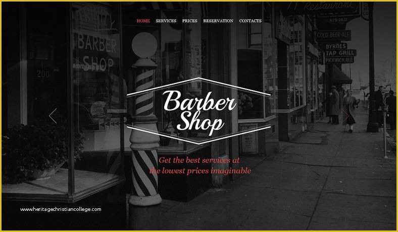 Free Barber Shop Website Template Of Barber Shop Website Templates & themes