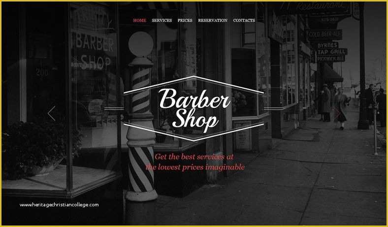Free Barber Shop Website Template Of Barber Shop Website Templates & themes