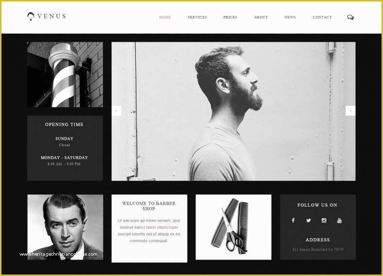 Free Barber Shop Website Template Of Barber Shop Website Templates & themes