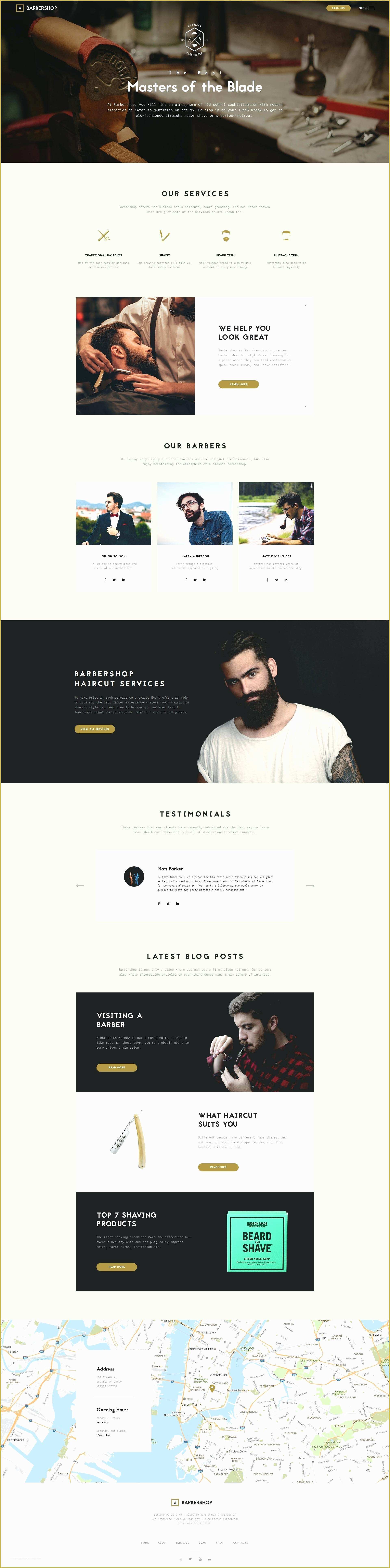 Free Barber Shop Website Template Of Barber Shop Website Templates Template Free Download Type