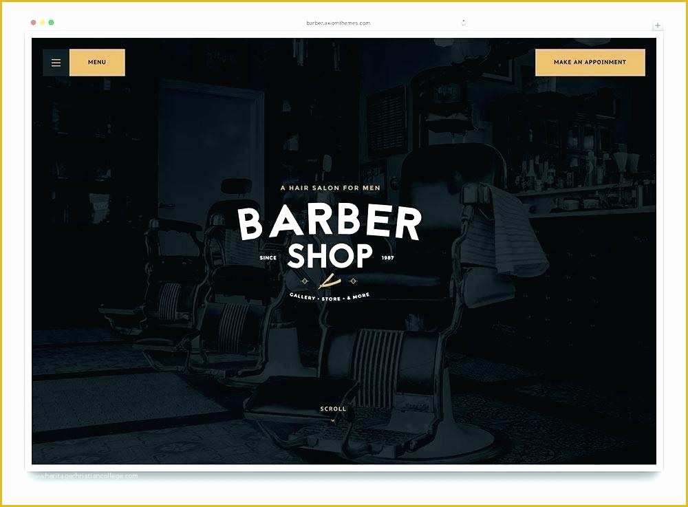 Free Barber Shop Website Template Of Free Barber Shop Website Template Barber Shop Website