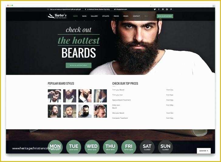 Free Barber Shop Website Template Of Free Barber Shop Website Template