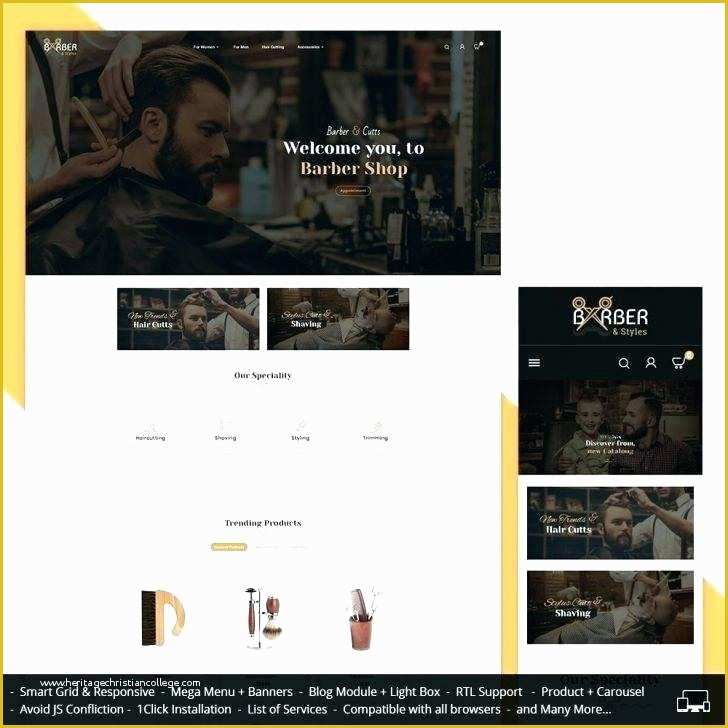 Free Barber Shop Website Template Of Free Barber Shop Website Template