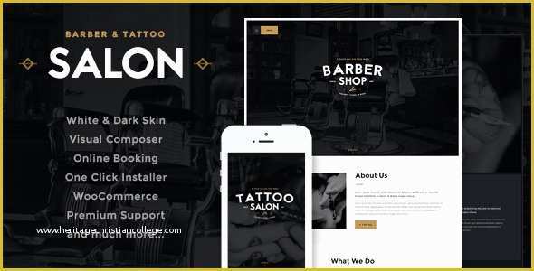 Free Barber Shop Website Template Of Salon