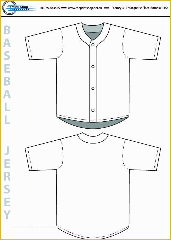 Free Baseball Jersey Template Of Baseball Jersey Template