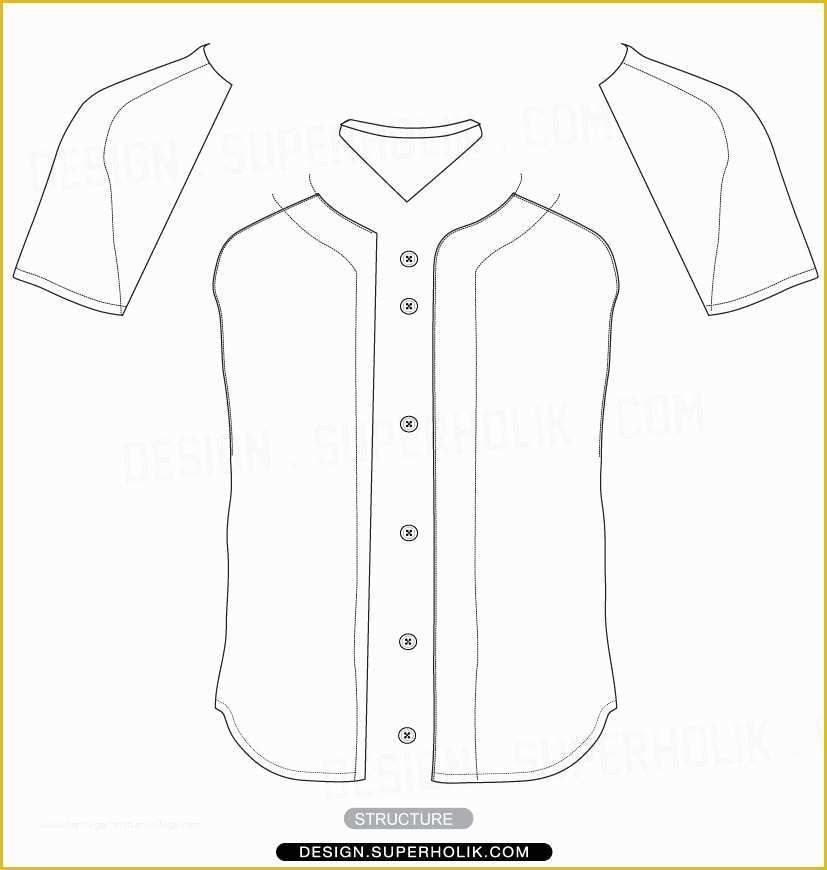 Free Baseball Jersey Template Of Baseball Jersey Vector Template Set