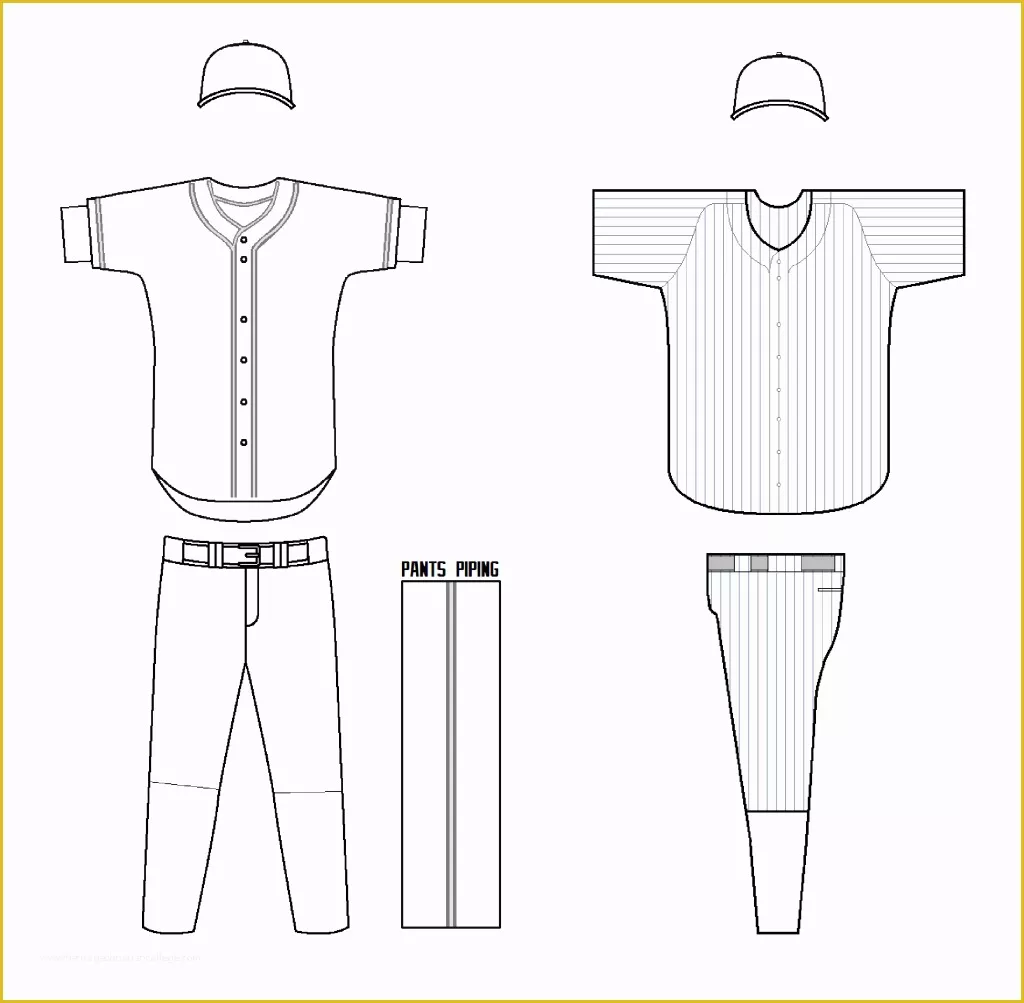 Blank Baseball Jersey Template