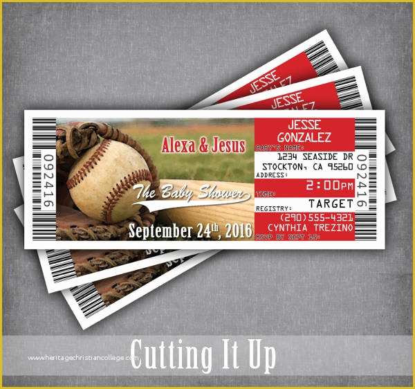 Free Baseball Ticket Template Of 9 Baseball Ticket Templates Free Psd Ai Vector Eps