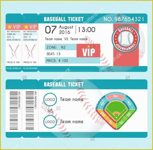 Free Baseball Ticket Template Of 9 Baseball Ticket Templates Free Psd Ai Vector Eps
