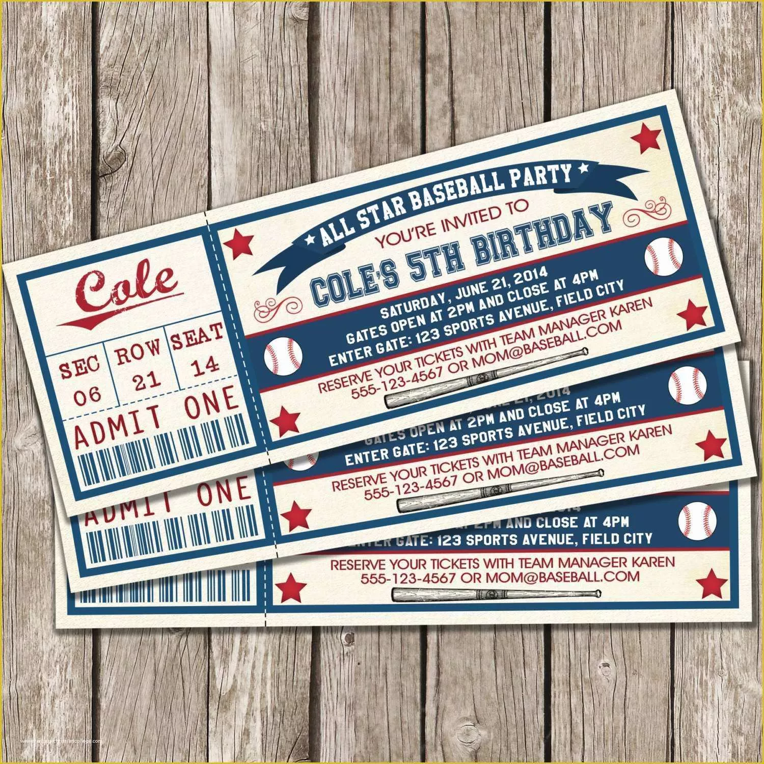Free Baseball Ticket Template Of Baseball Ticket Invitation Template Free Download