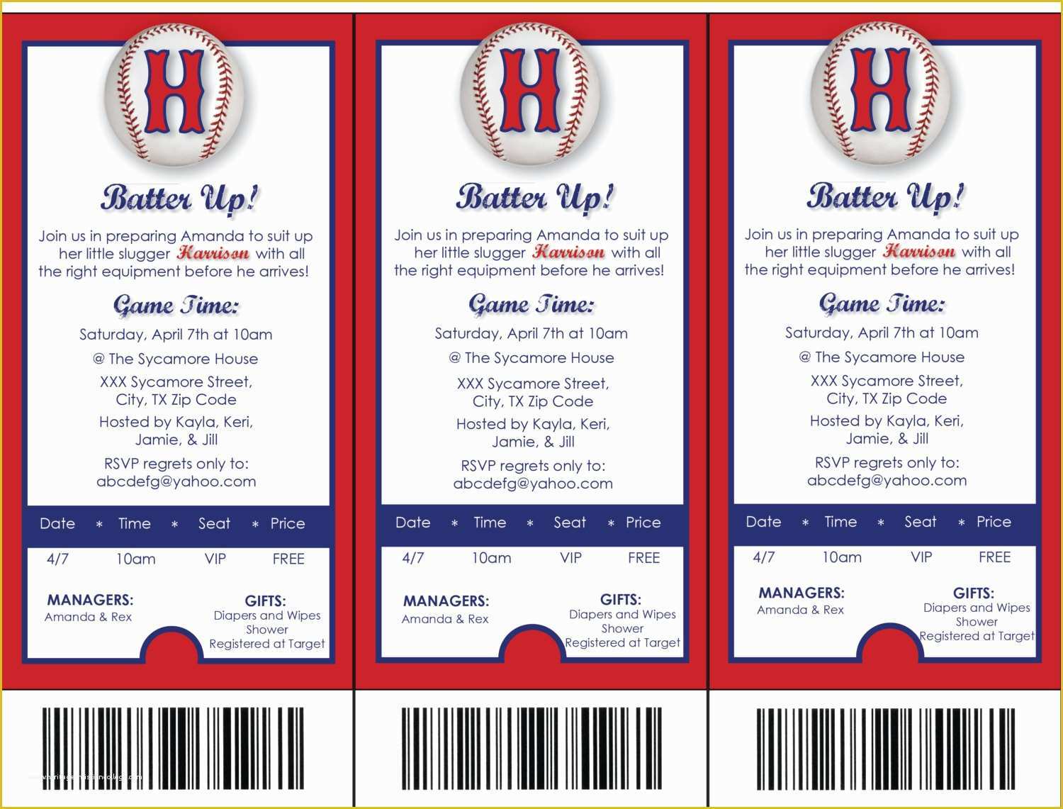 Free Baseball Ticket Template Of Baseball Ticket Template