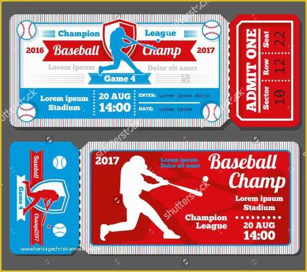Free Baseball Ticket Template Of Baseball Ticket Template