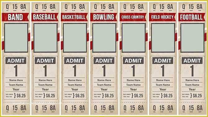 Free Baseball Ticket Template Of Game Day Tickets Template Options