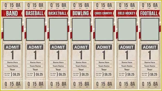 Free Baseball Ticket Template Of Game Day Tickets Template Options