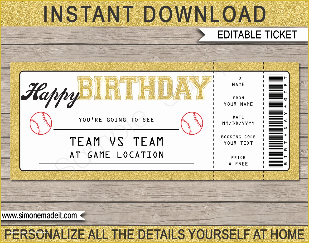 Free Baseball Ticket Template Of Printable Baseball Game Ticket