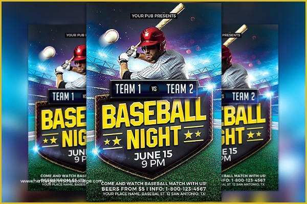 Free Baseball tournament Flyer Template Of 16 Baseball Flyer Templates Psd Ai Vector Eps