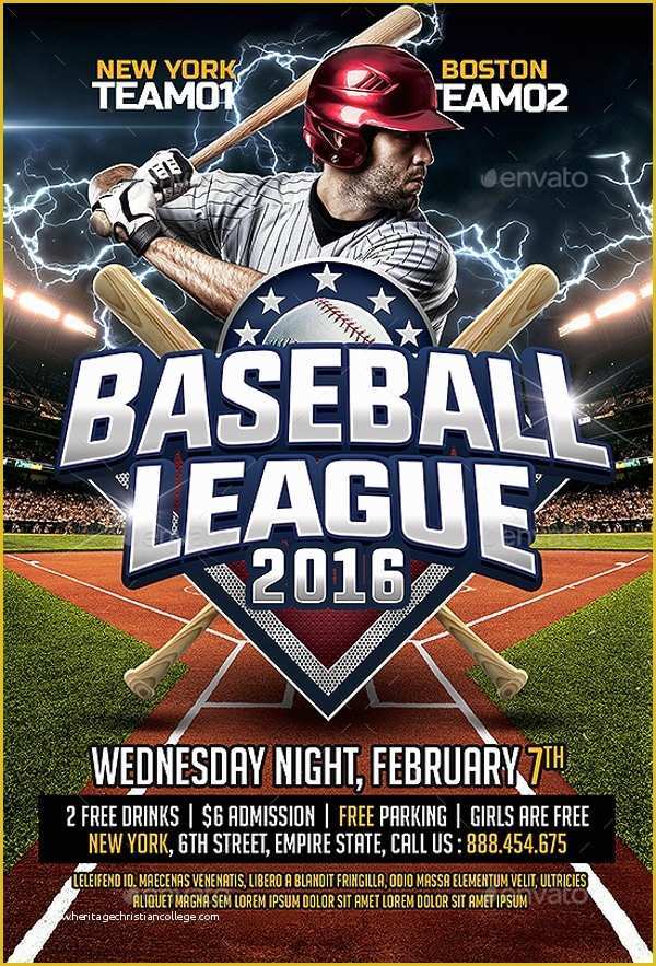 Free Baseball tournament Flyer Template Of 26 Amazing Baseball Flyer Templates Psd Ai Docs Pages