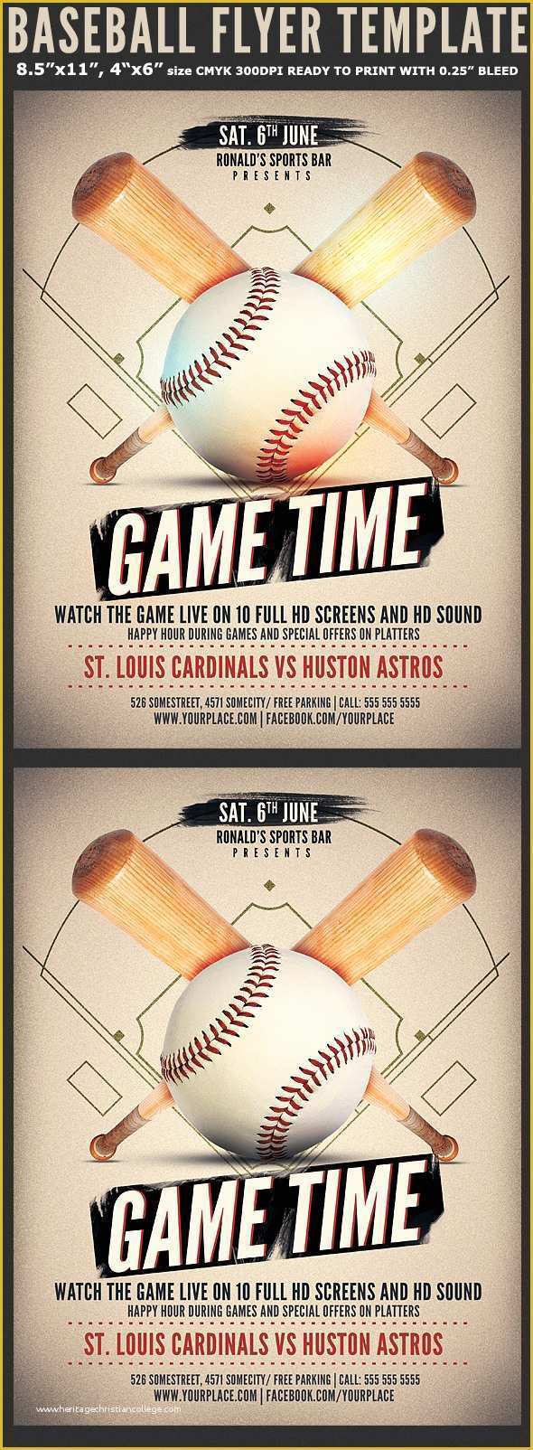 Free Baseball tournament Flyer Template Of Baseball Game Flyer Template