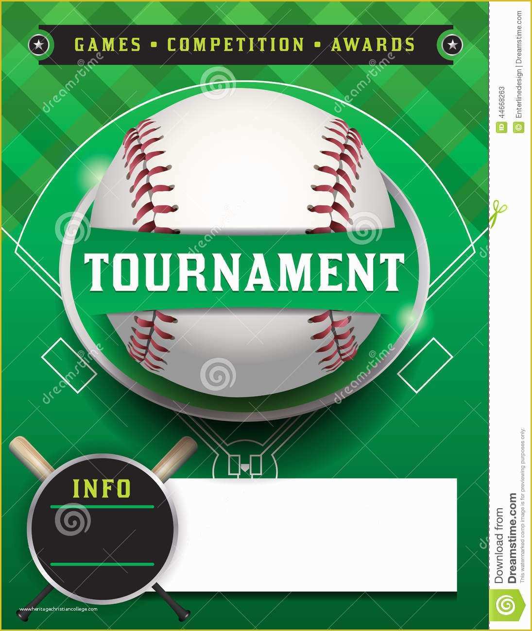 Free Baseball tournament Flyer Template Of Baseball tournament Template Illustration Stock Vector
