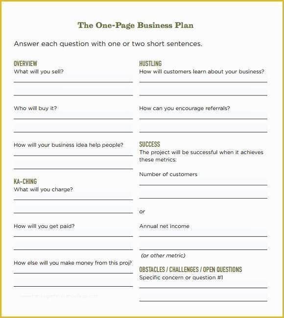 Free Basic Business Plan Template Download Of 21 Simple Business Plan Templates