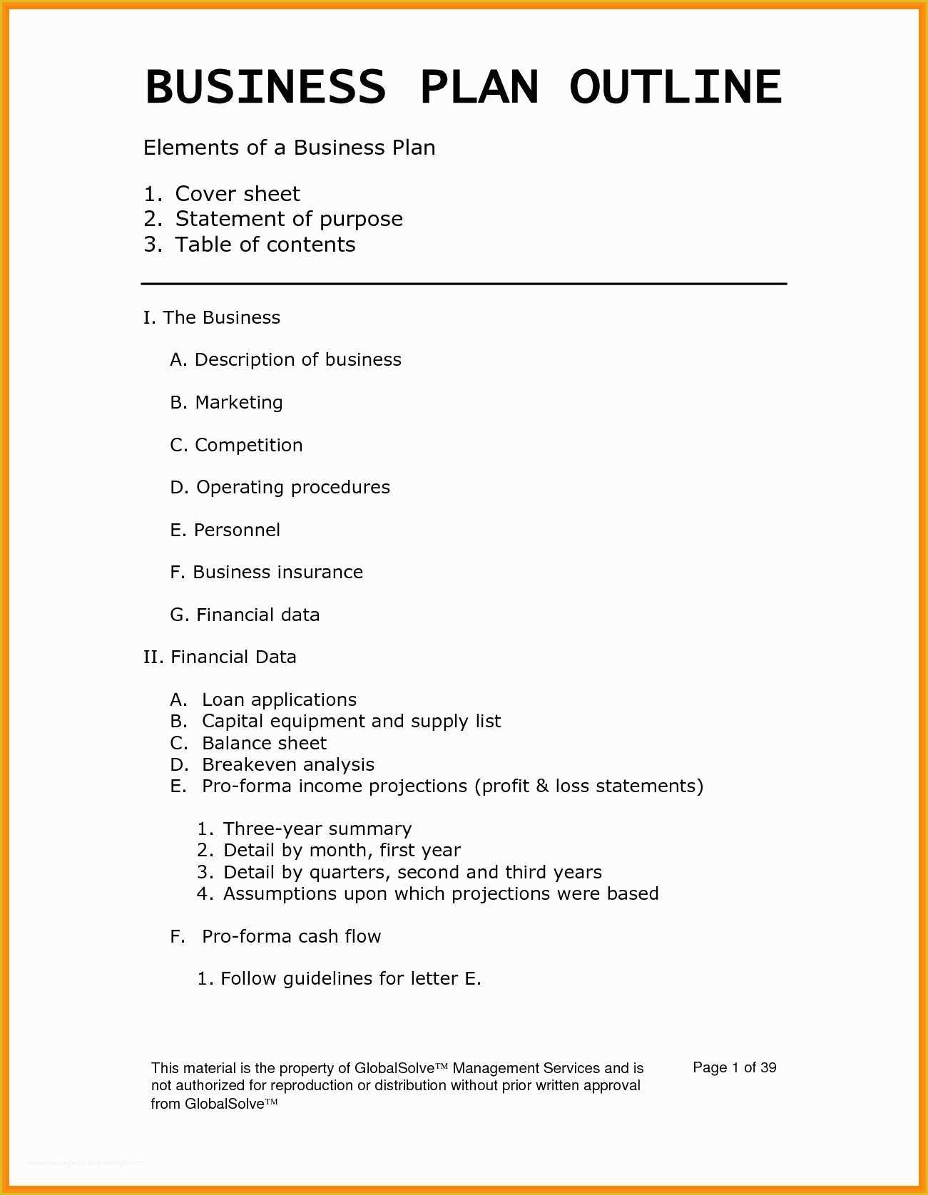 Free Basic Business Plan Template Download Of Basic Business Plan Template