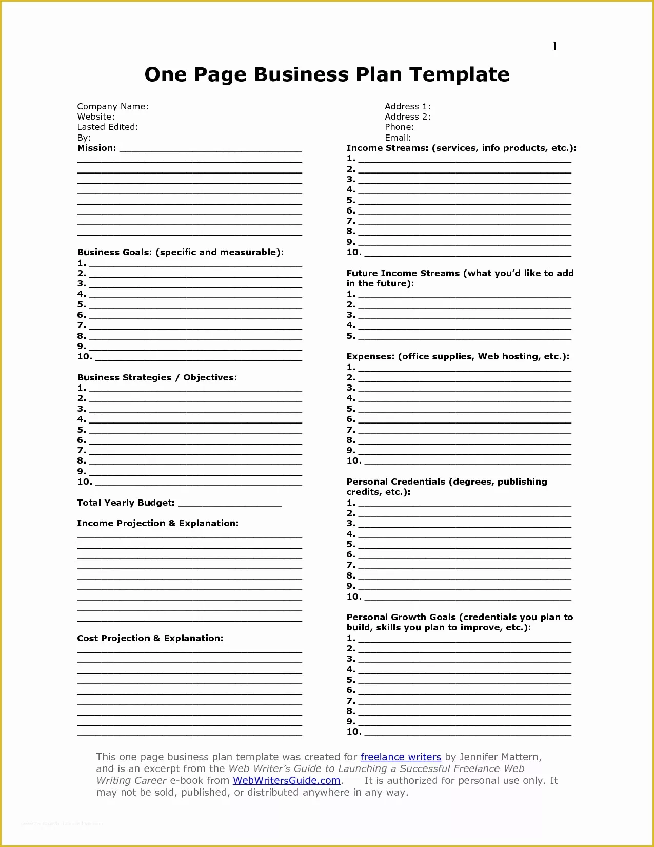 61 Free Basic Business Plan Template Download