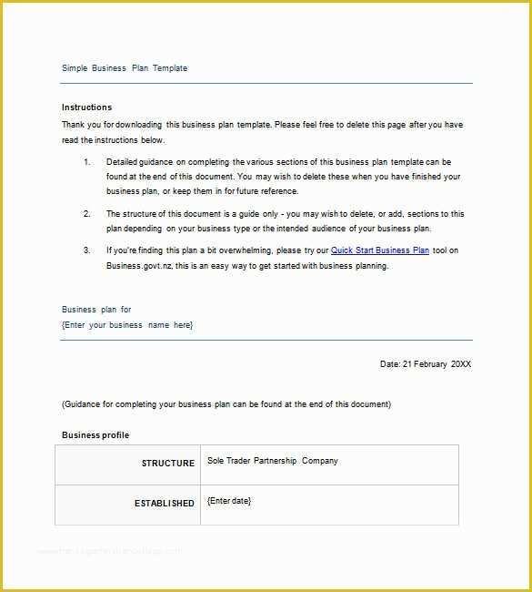 Free Basic Business Plan Template Download Of Simple Business Plan Template – 14 Free Word Excel Pdf