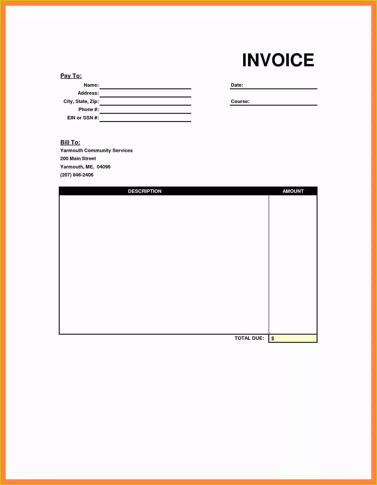 Free Basic Invoice Template Word Of 5 Blank Bill format In Excel