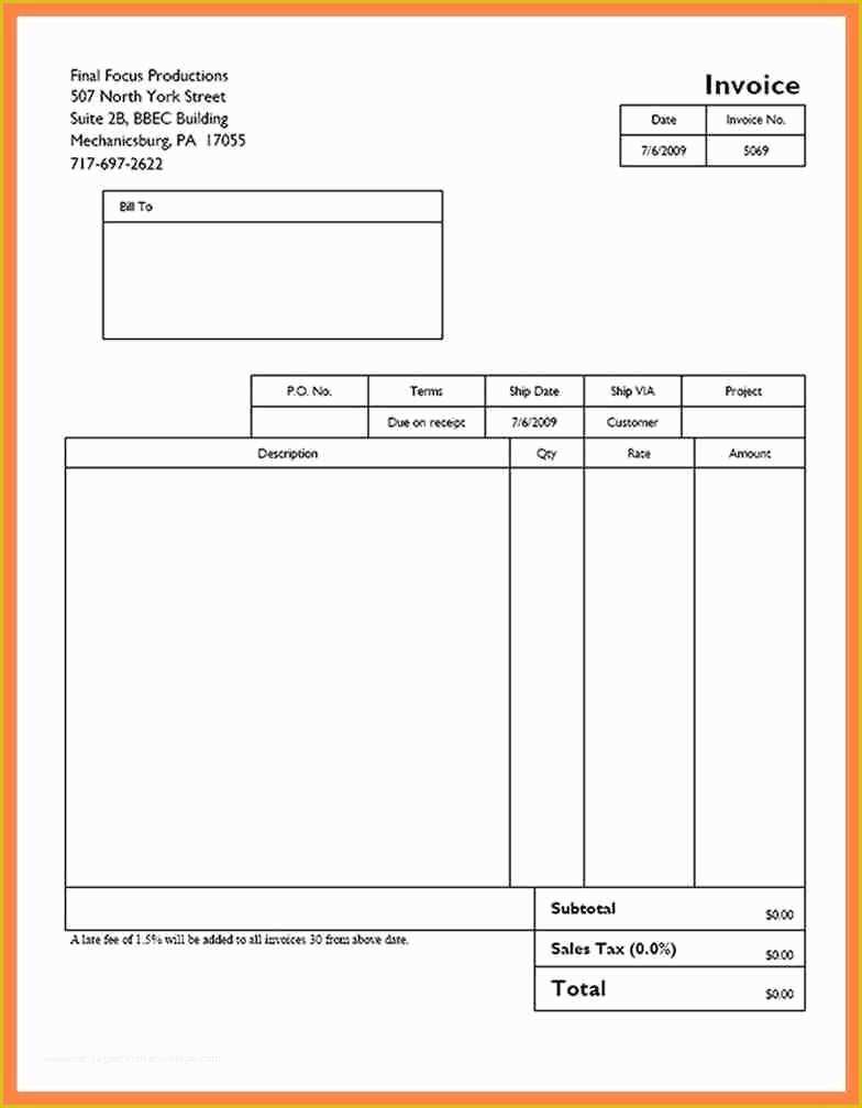 Free Basic Invoice Template Word Of 8 Quickbooks Invoice Templates Free Appointmentletters