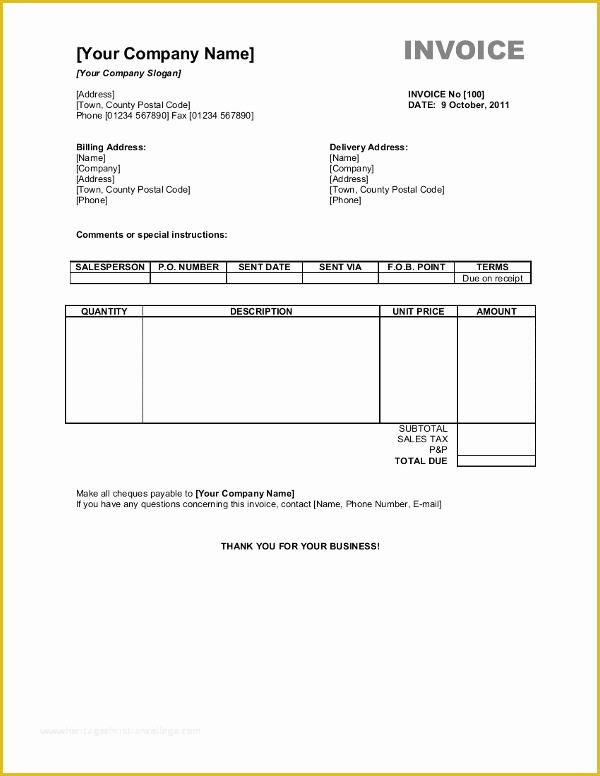 Free Basic Invoice Template Word Of Free Invoice Templates for Word Excel Open Fice