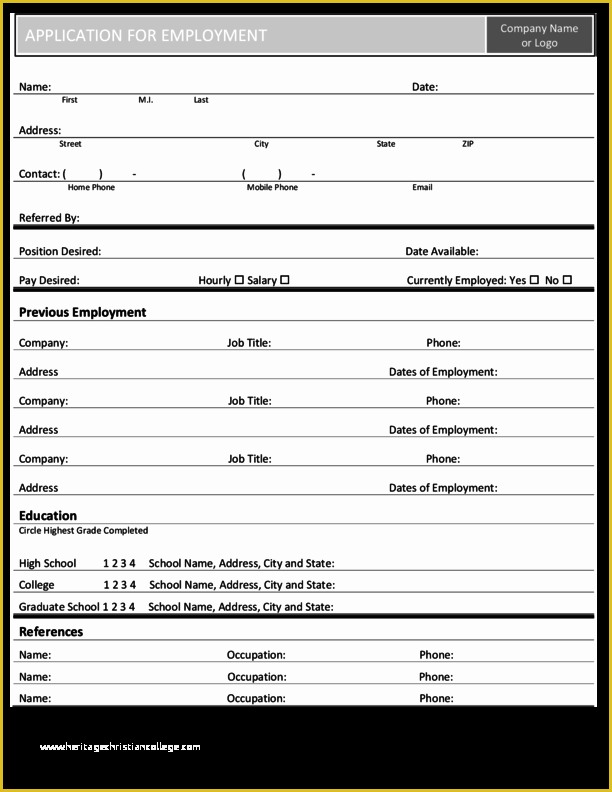 Free Basic Job Application Template Of Basic Job Application Pdf Search Results