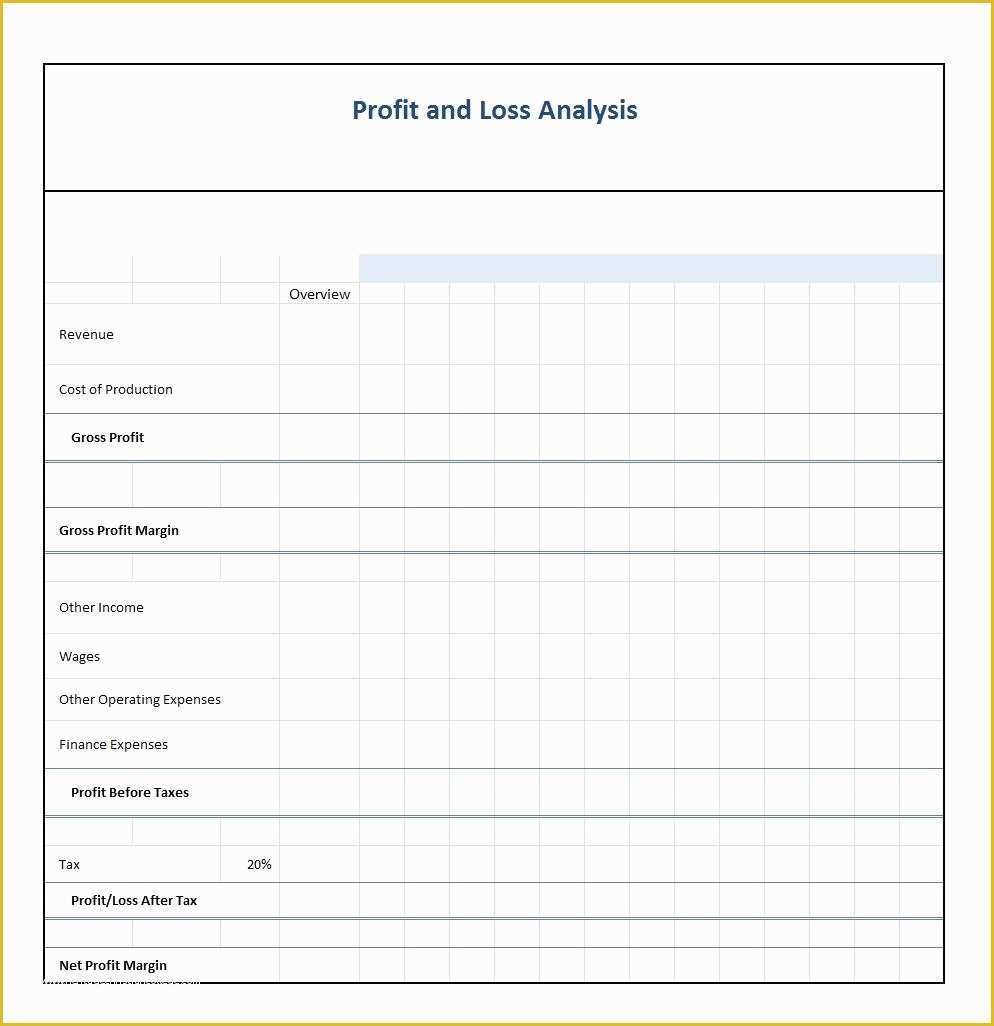 Free Basic Profit and Loss Statement Template Of 35 Profit and Loss Statement Templates & forms