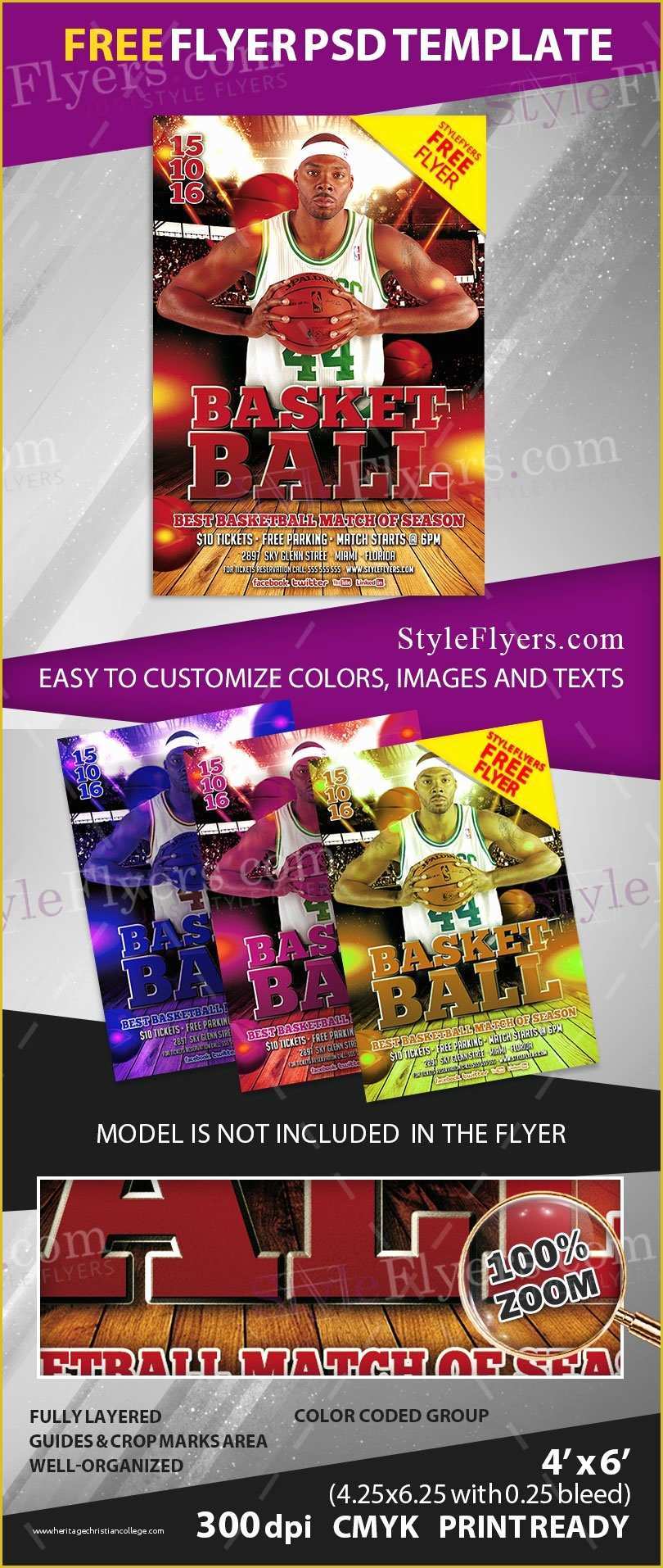 Free Basketball Photoshop Templates Of Basketball Free Psd Flyer Template Free Download