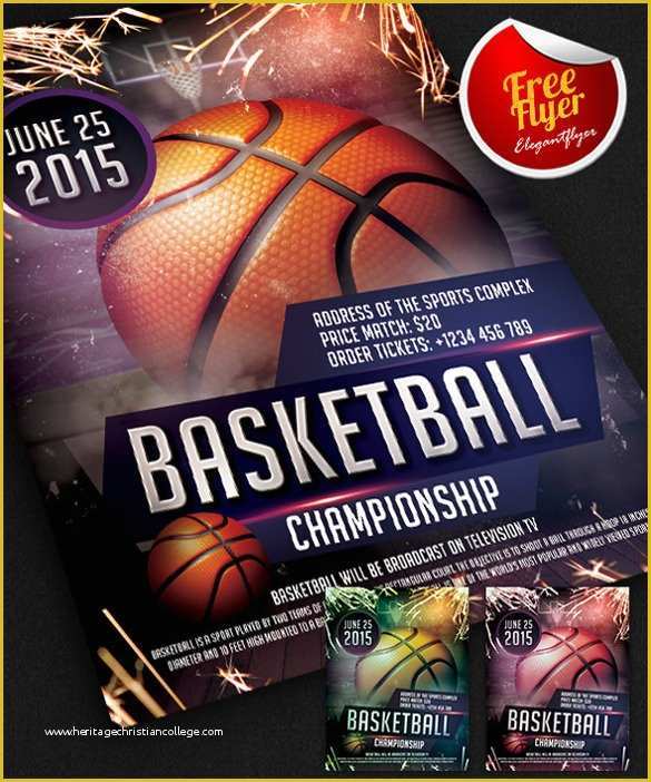 Free Basketball Photoshop Templates Of Basketball tournament Flyer Template Joselinohouse