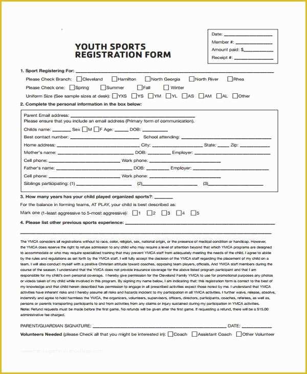 Free Basketball Registration form Template Of 32 Sample Free Registration forms