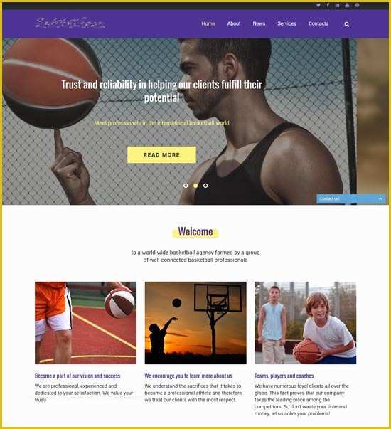 Free Basketball Website Templates Of 70 Best Sport Website Templates Free & Premium