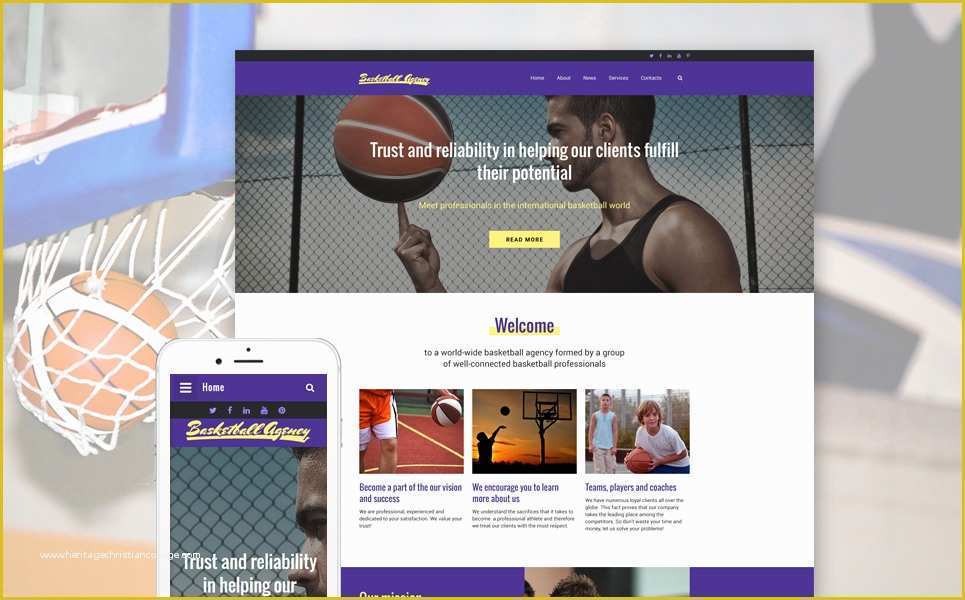 Free Basketball Website Templates Of Basketball Website Template