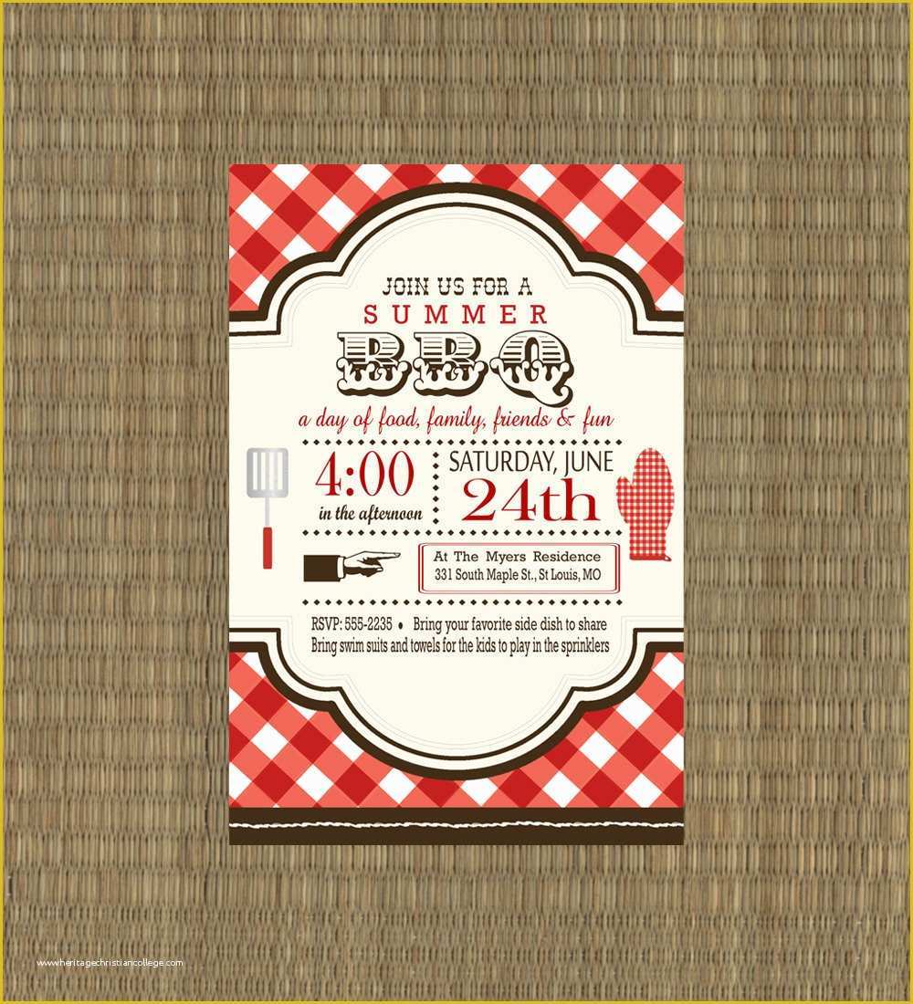 Free Bbq Invitation Template Of Printable Bbq Invitation Rehearsal Dinner by