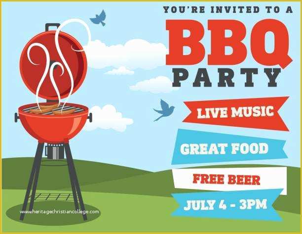 Free Bbq Invitation Template Of Royalty Free Summer Bbq Clip Art Vector