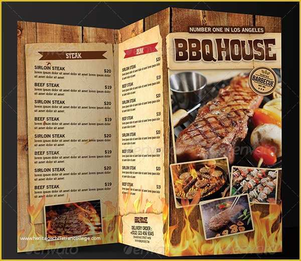 Free Bbq Menu Template Of 23 Bbq Menu Templates Free Premium Psd Eps Illustrator