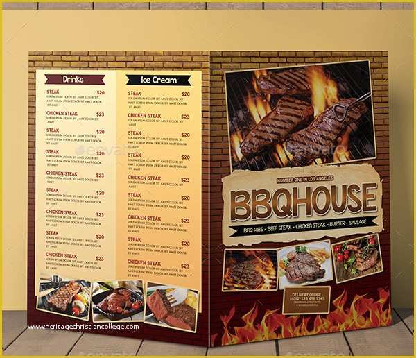 Free Bbq Menu Template Of 23 Bbq Menu Templates Free Premium Psd Eps Illustrator