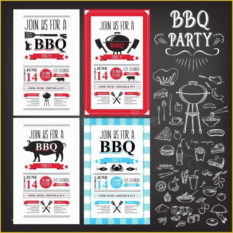 Free Bbq Menu Template Of Barbecue Party Invitation Bbq Template Menu Design Food