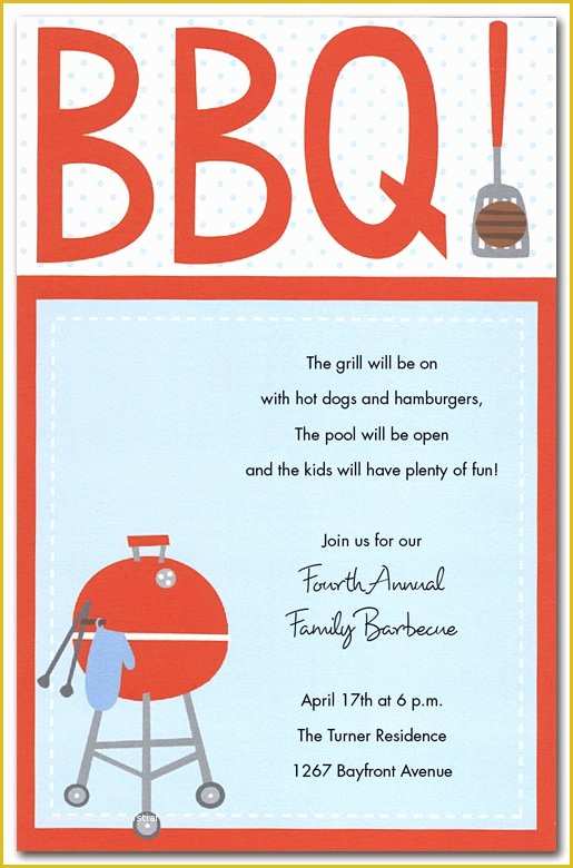 Free Bbq Menu Template Of Bbq Invitations Free Printable Templates