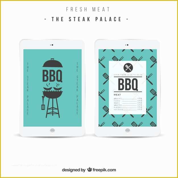 Free Bbq Menu Template Of Bbq Menu Template Vector