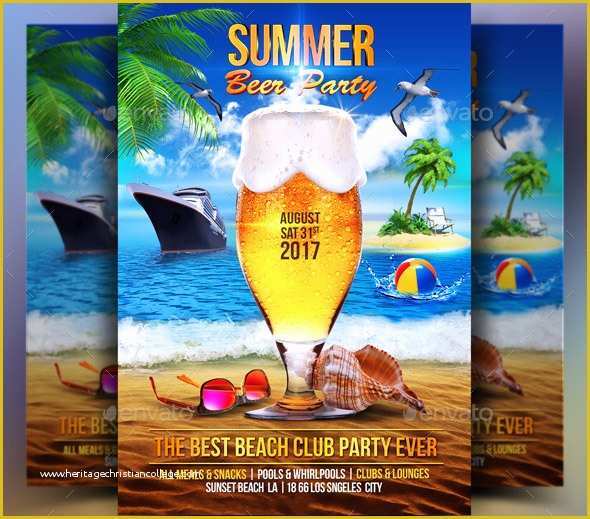 Free Beer Pong Flyer Template Of 20 Cool Beer Party Flyer Templates – Desiznworld