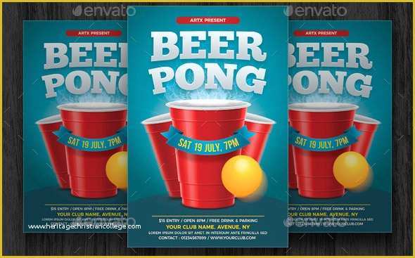 Free Beer Pong Flyer Template Of 20 Cool Beer Party Flyer Templates – Desiznworld