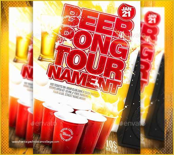 Free Beer Pong Flyer Template Of 24 Cool Beer Flyer Templates – Desiznworld